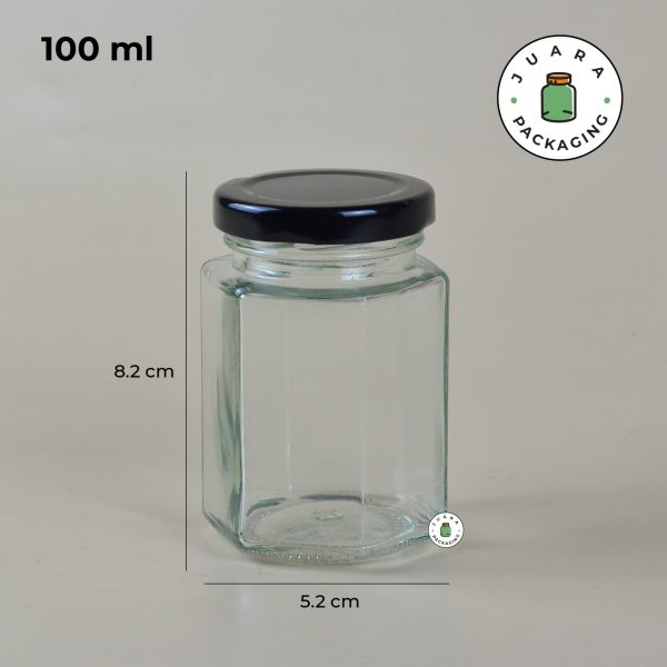 Jar Kaca Hexagon - 100 ml - Image 5
