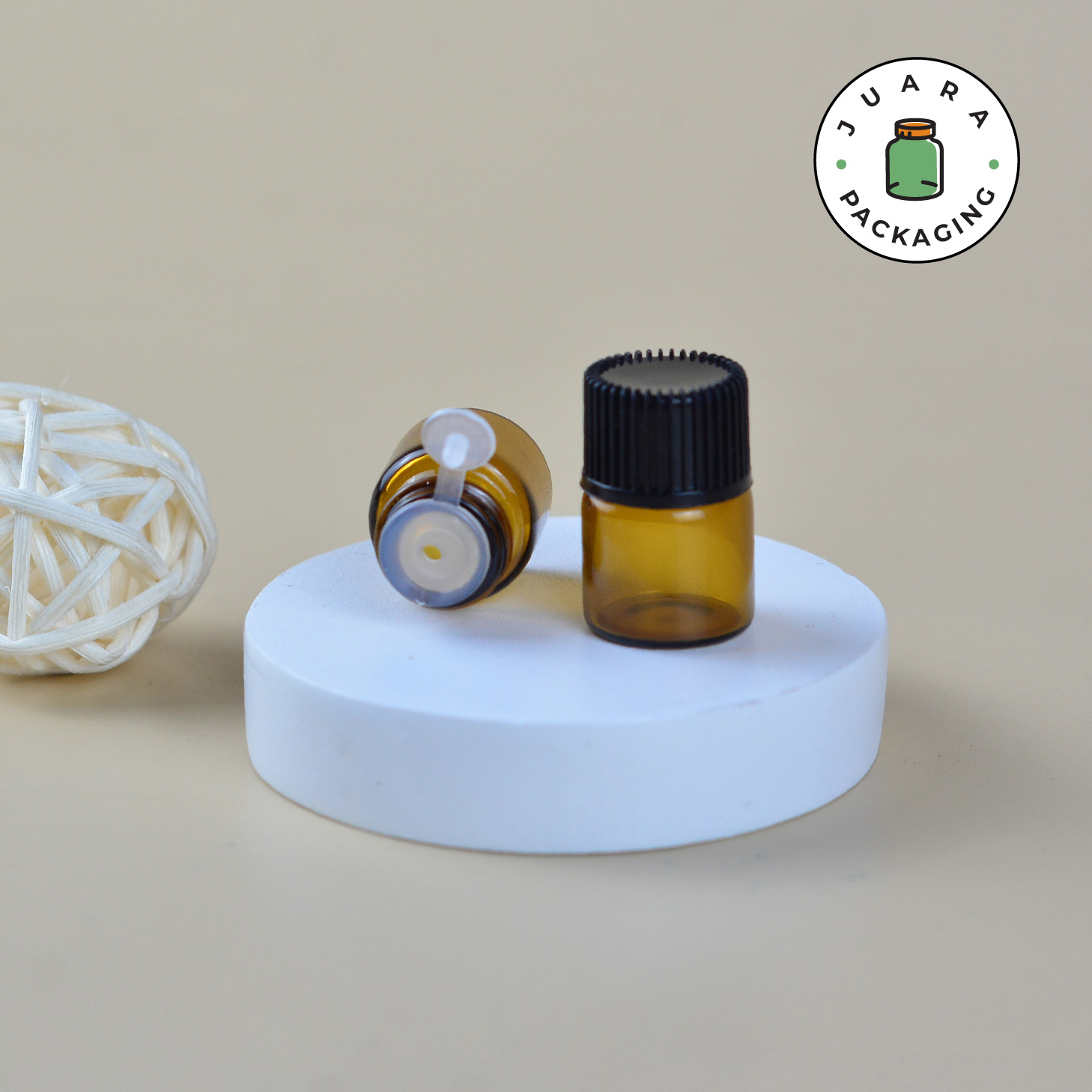 Botol Kaca Amber Mini - 2 ml - Image 4