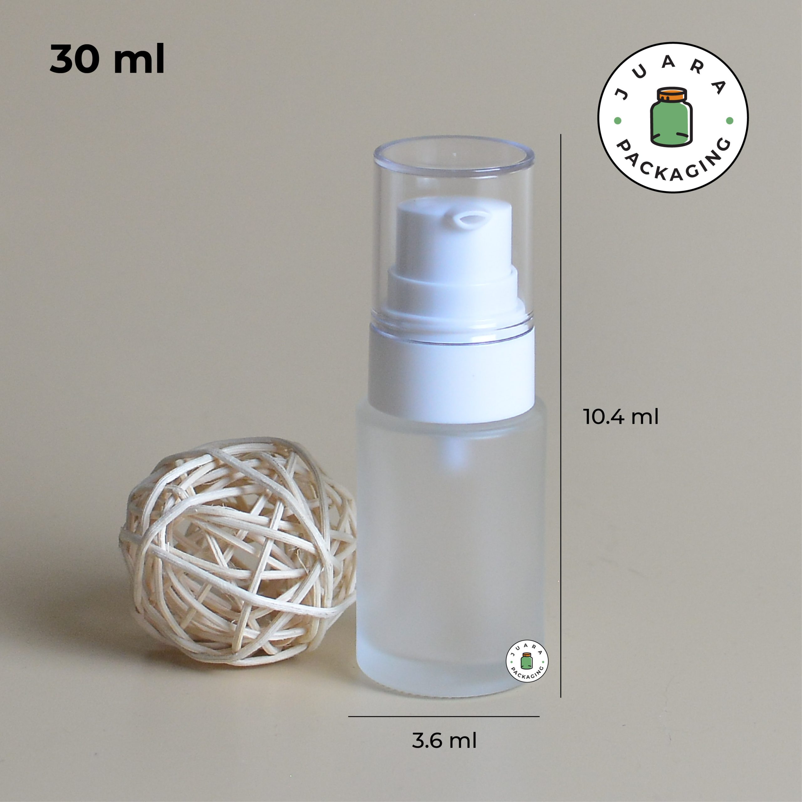 Botol Pump Putih Tutup Tebal - 30 ml - Image 5