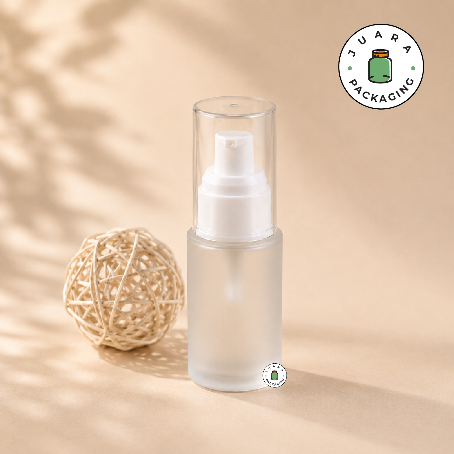 Botol Frosted Pump Putih - 30 ml - Image 4