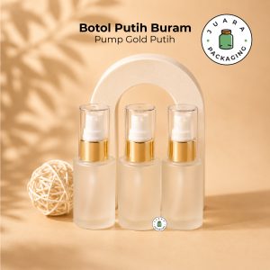 Botol Kaca Pump Leher Gold - 30 ml