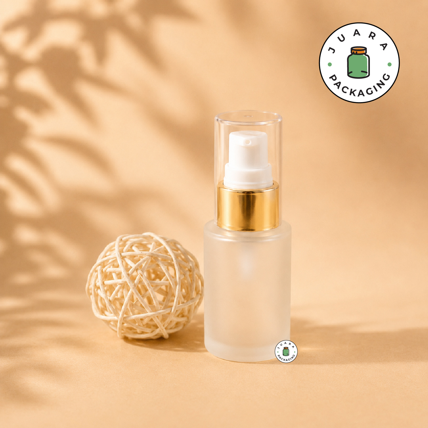 Botol Kaca Pump Leher Gold - 30 ml - Image 4