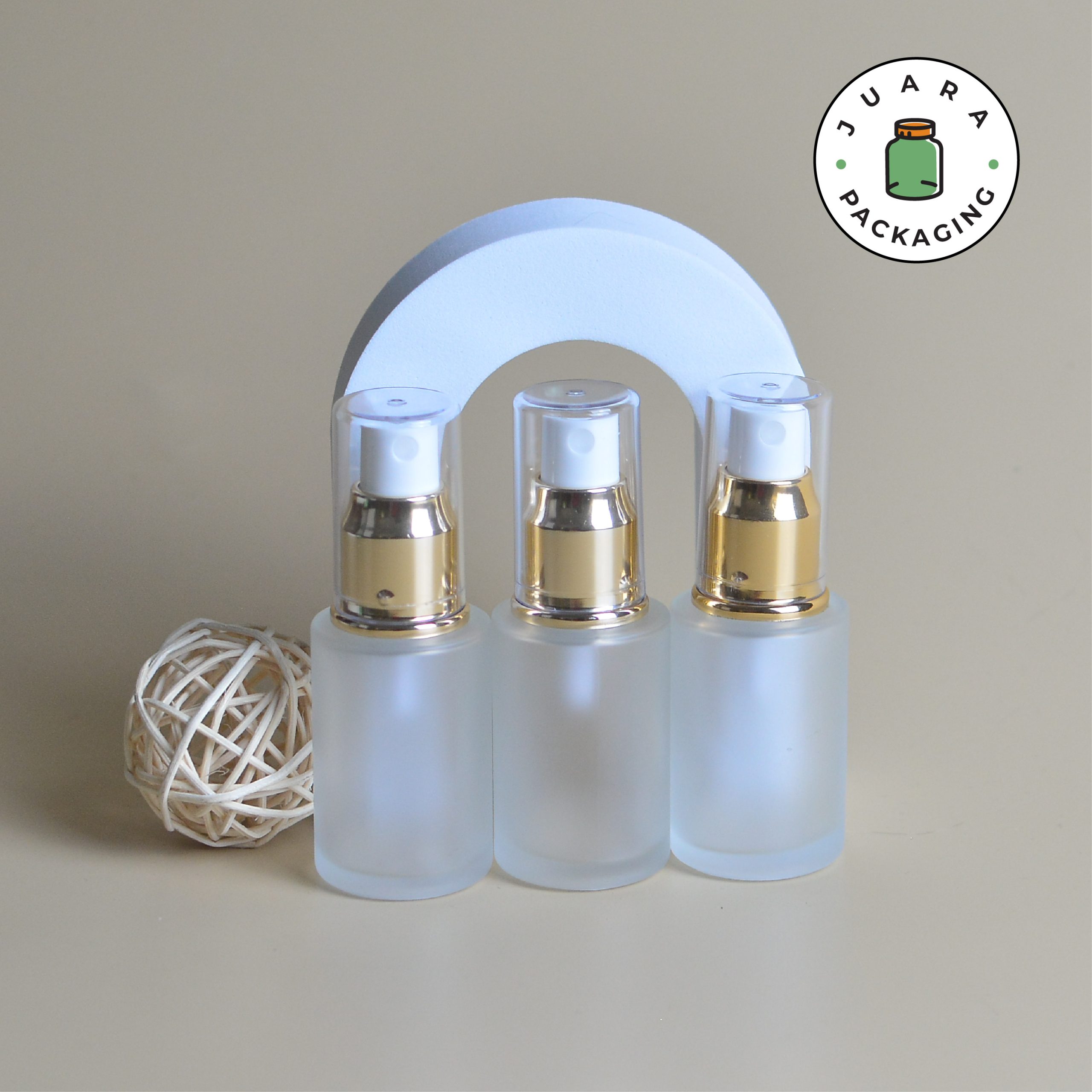 Botol Spray Kaca Leher Gold - 30 ml - Image 2