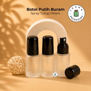 Botol Spray Tutup Hitam Bulat - 30 ml