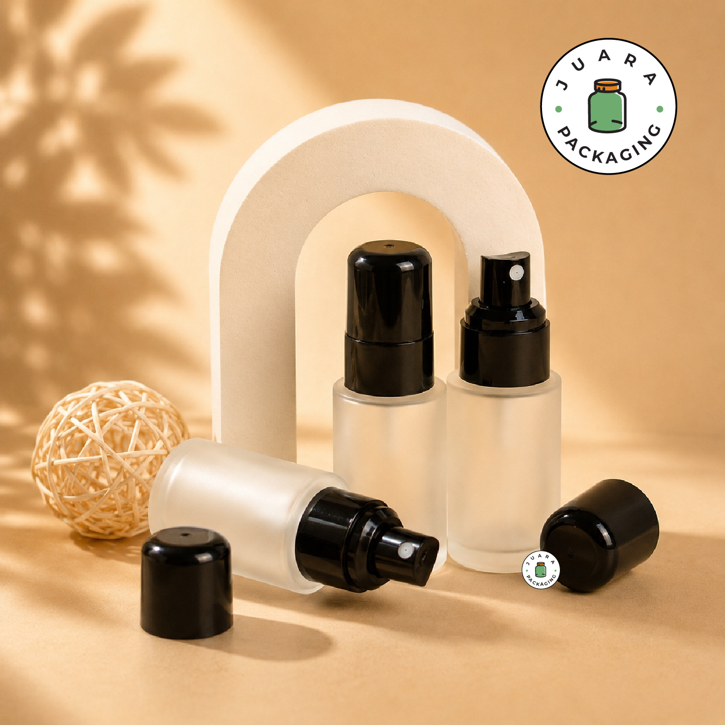 Botol Spray Tutup Hitam Bulat - 30 ml - Image 2