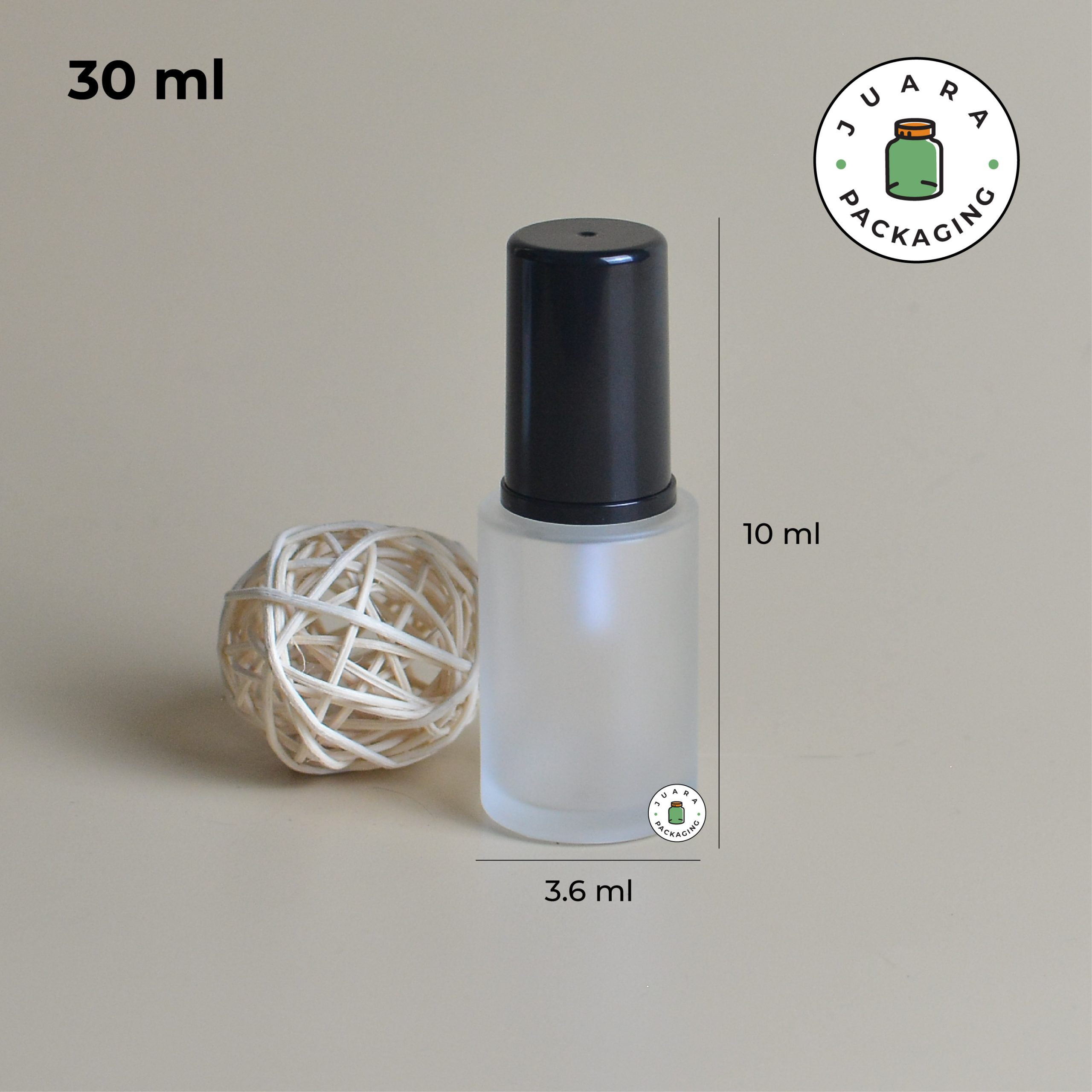 Botol Pump Tutup Hitam Tinggi - 30 ml - Image 5