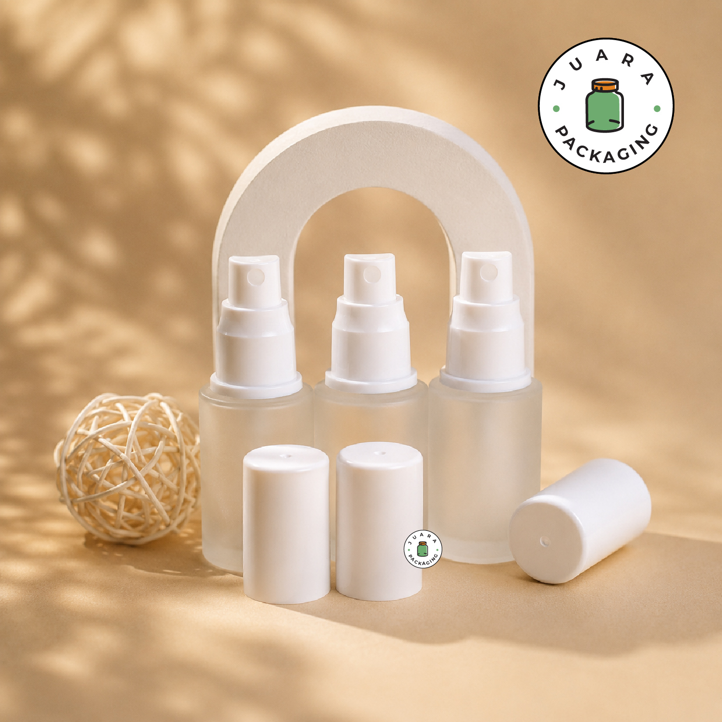 Botol Spray Kaca Tutup Putih - 30 ml - Image 2