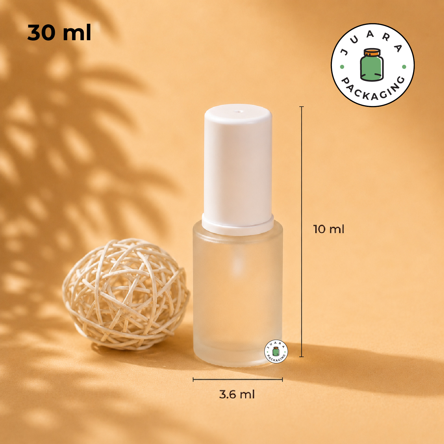 Botol Spray Kaca Tutup Putih - 30 ml - Image 3