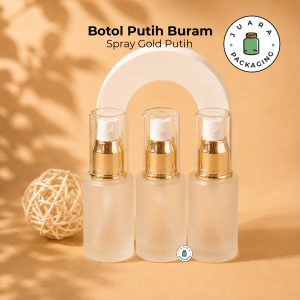Botol Spray Kaca Leher Gold - 30 ml