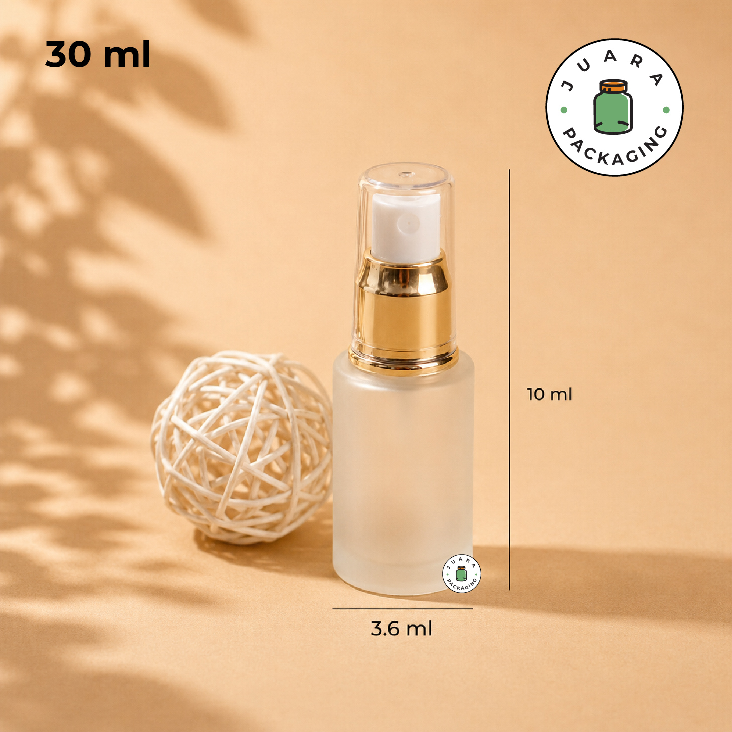 Botol Spray Kaca Leher Gold - 30 ml - Image 3