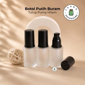 Botol Pump Tutup Hitam Tinggi - 30 ml