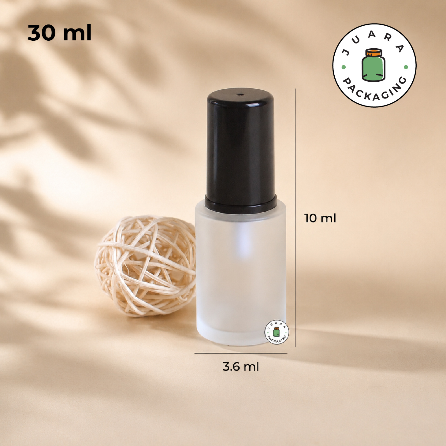 Botol Pump Tutup Hitam Tinggi - 30 ml - Image 3