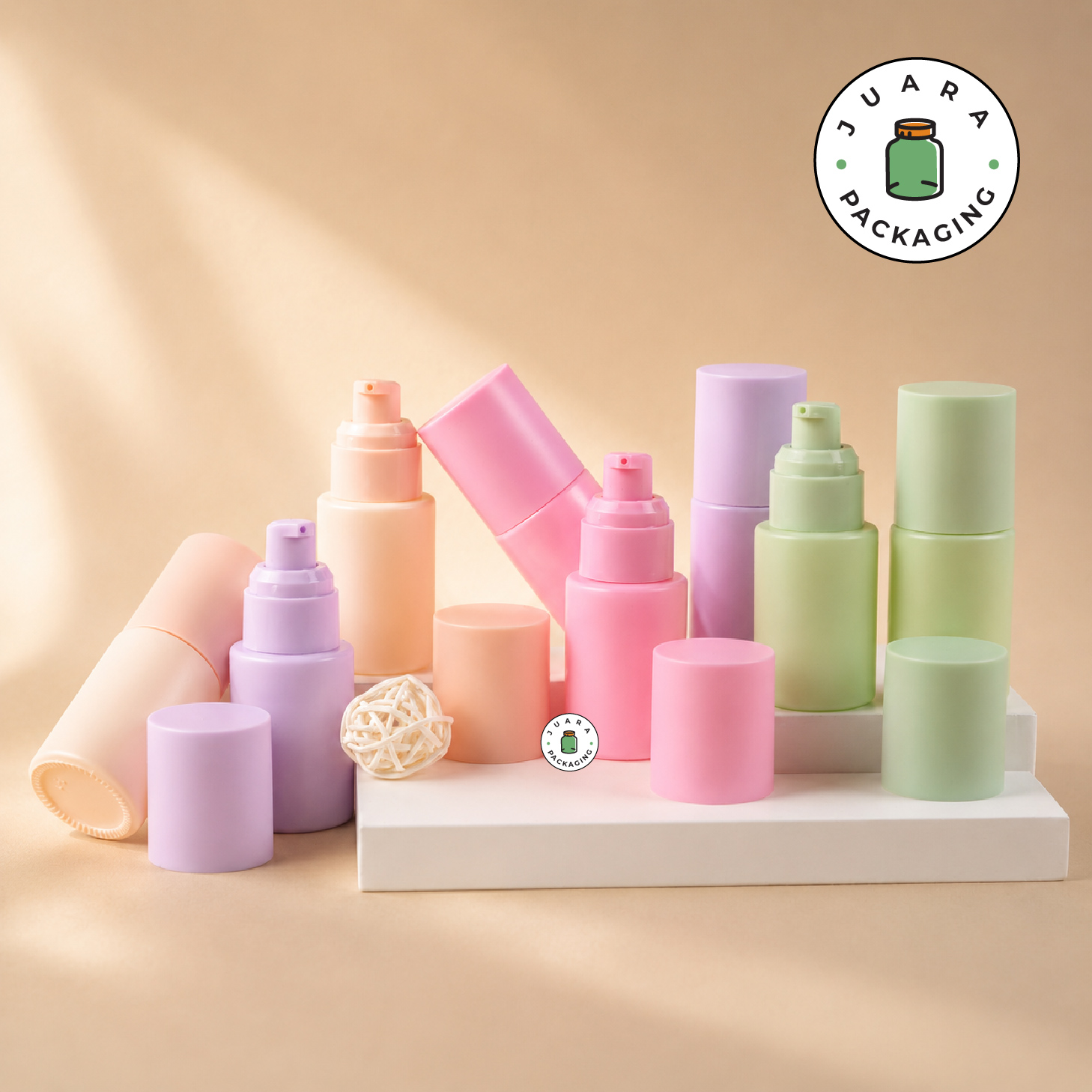 Botol Pump Kaca Warna - 30 ml - Image 2