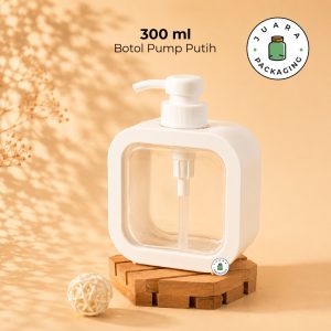 Botol Pump Putih Minimalis - 300 ml