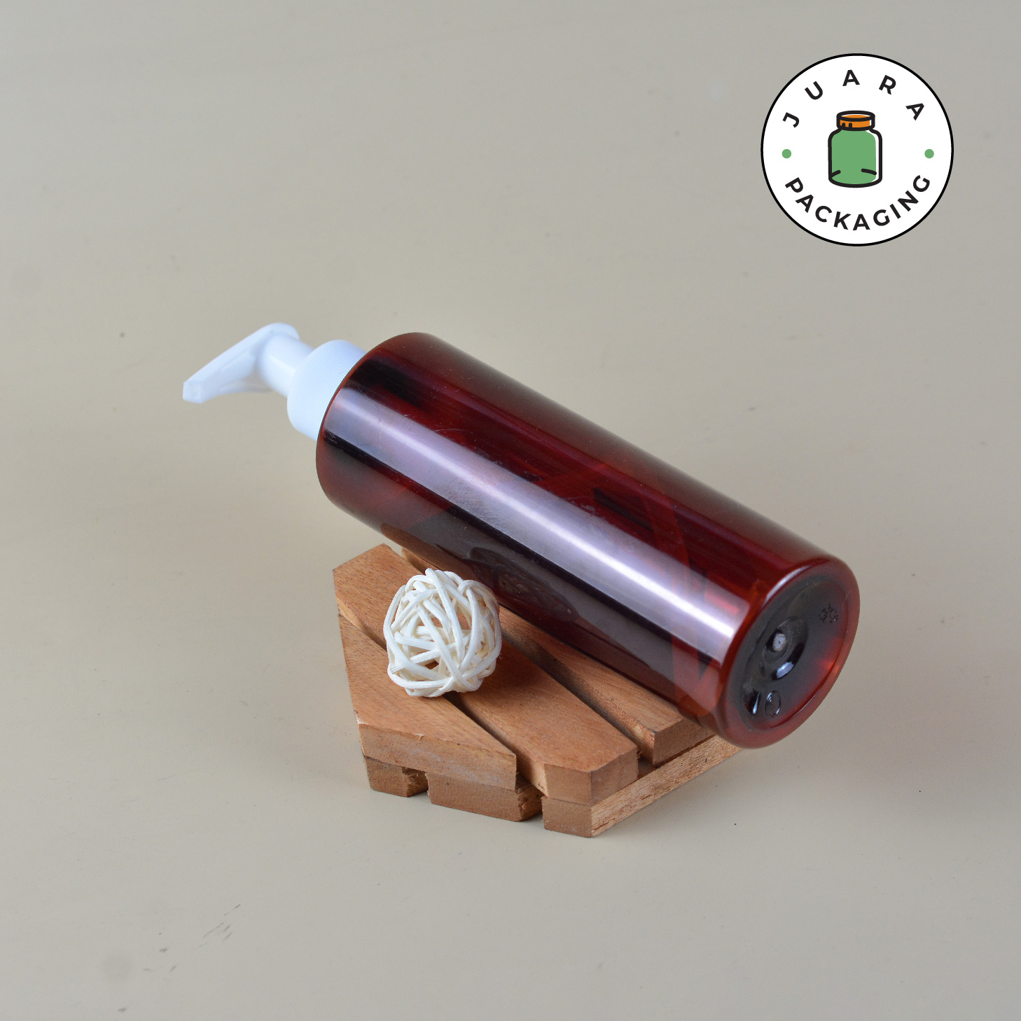 Botol Pump Plastik Coklat - 250 ml - Image 3