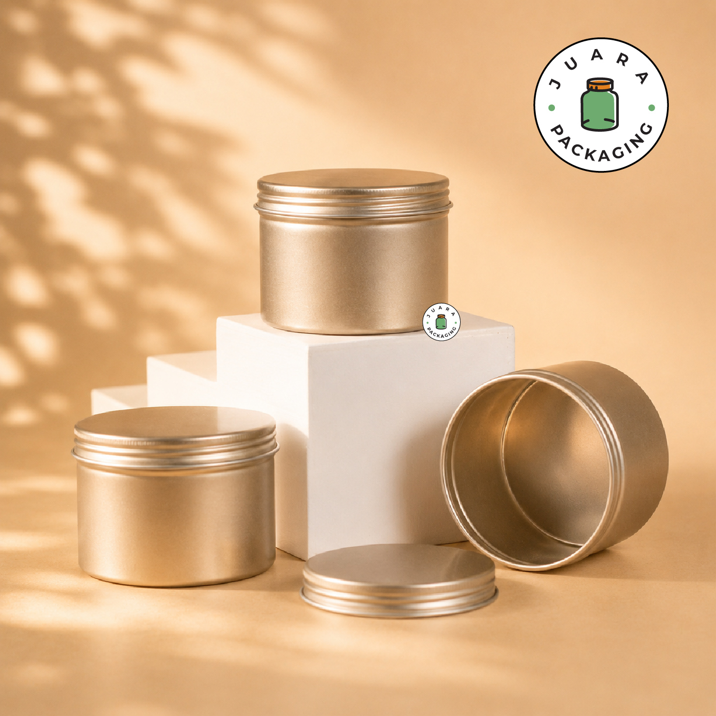 Jar Kaleng Bronze Tutup Ulir - 100 ml - Image 2