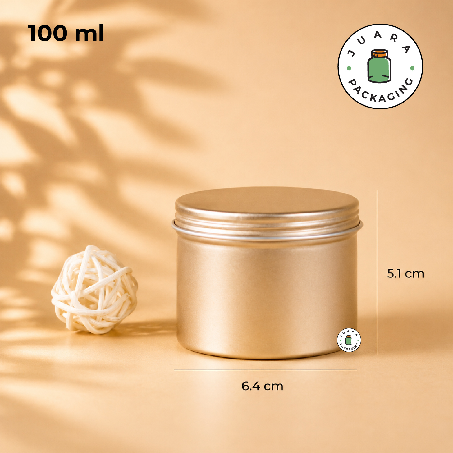 Jar Kaleng Bronze Tutup Ulir - 100 ml - Image 3