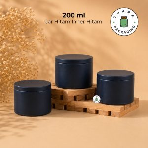 Jar Kaleng Inner Hitam - 200 ml