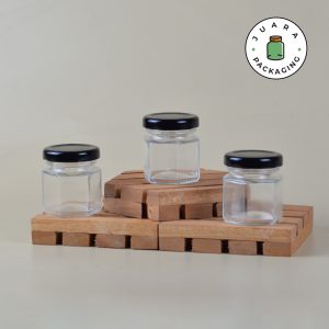 Jar Kaca Hexagon - 45 ml