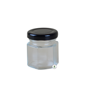 Jar Kaca Hexagon - 45 ml