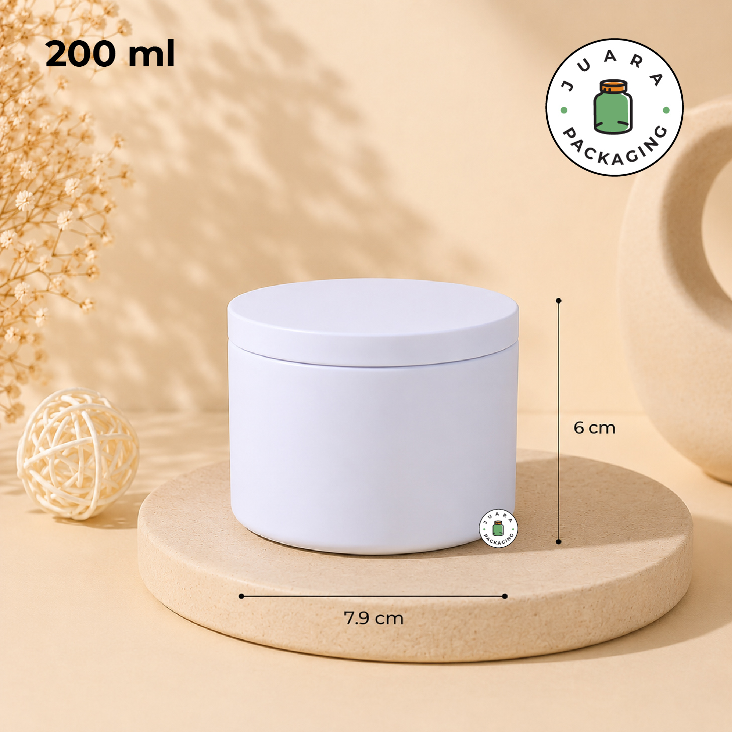 Jar Kaleng Putih - 200 ml - Image 4