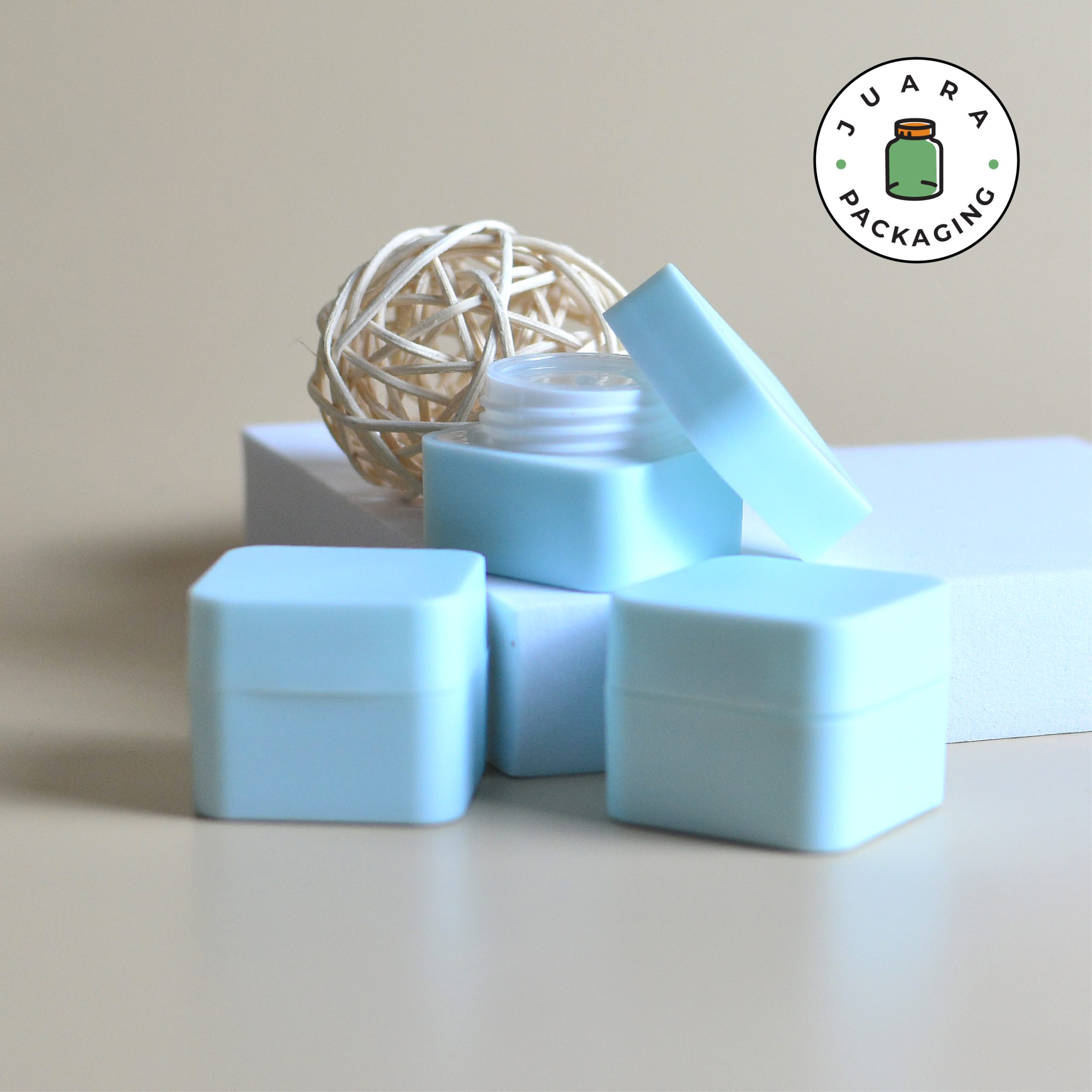 Pot Cream Plastik Biru - 10 ml - Image 3