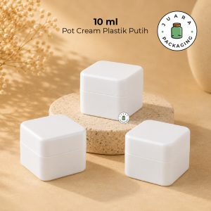 Pot Cream Plastik Putih - 10 ml