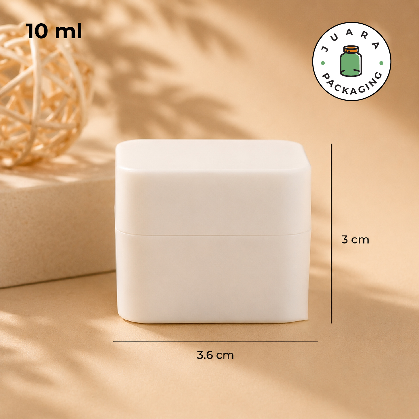 Pot Cream Plastik Putih - 10 ml - Image 3