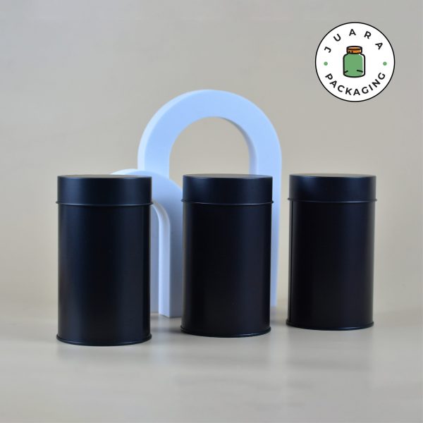 Wadah Kaleng Silinder Untuk Teh, Kopi, Rempah - Image 2