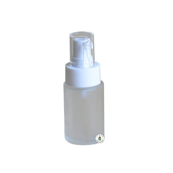 Botol Pump Putih Tutup Transparan - 30 ml