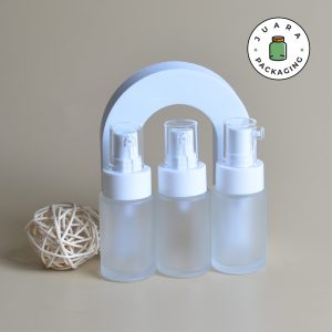 Botol Pump Putih Tutup Transparan - 30 ml