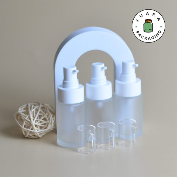 Botol Pump Putih Tutup Transparan - 30 ml - Image 3
