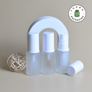 Botol Spray Kaca Tutup Putih - 30 ml