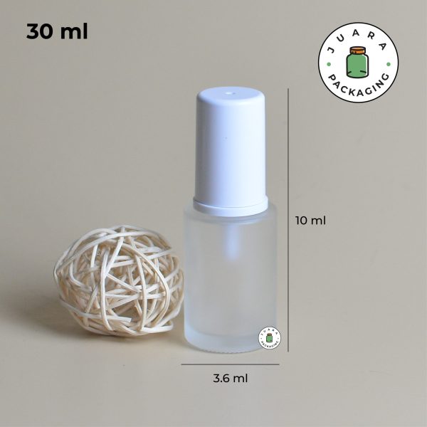 Botol Spray Kaca Tutup Putih - 30 ml - Image 5