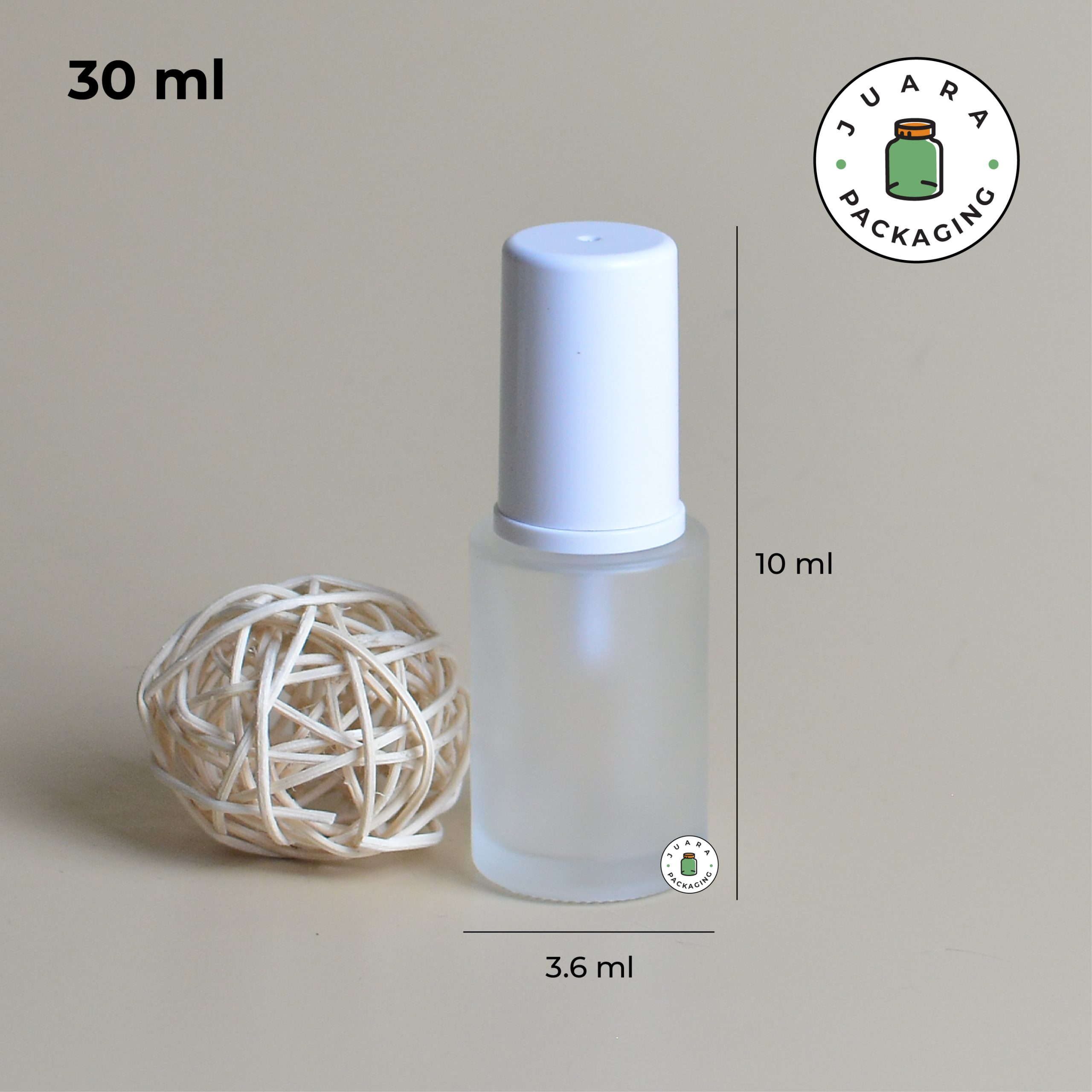 Botol Spray Kaca Tutup Putih - 30 ml - Image 5