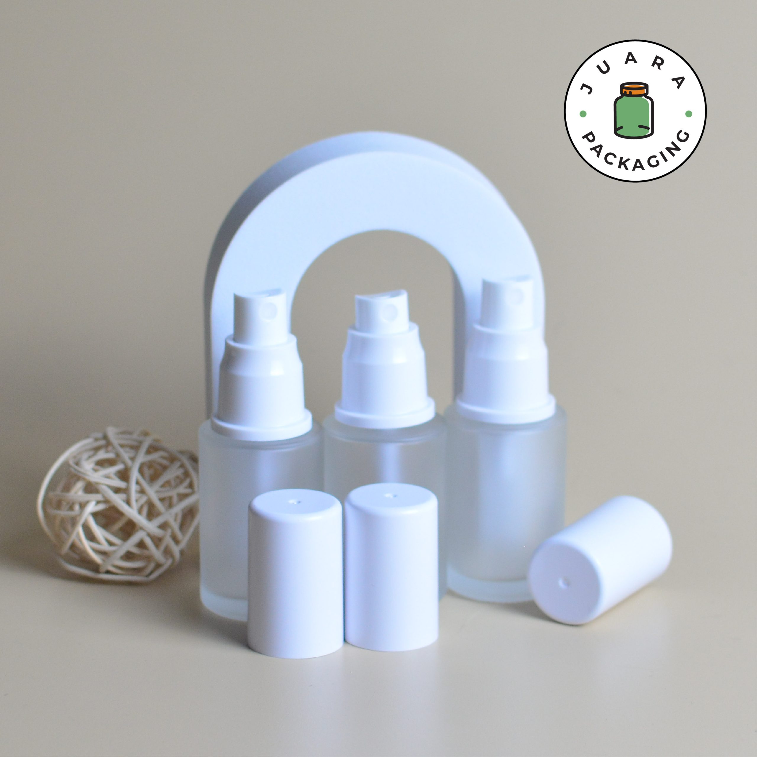 Botol Spray Kaca Tutup Putih - 30 ml - Image 3