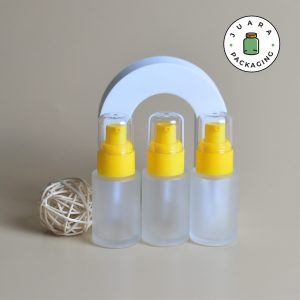 Botol Kaca Tutup Pump Kuning - 30 ml