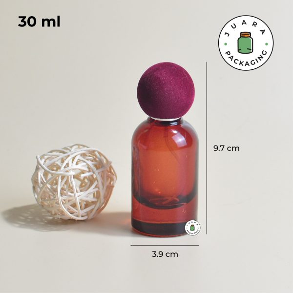 Botol Parfum Kaca Tutup Bludru - 30 ml - Image 5