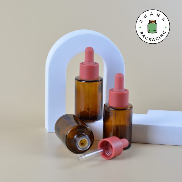 Botol Pipet Kaca Amber Tutup Merah - 30 ml - Image 3