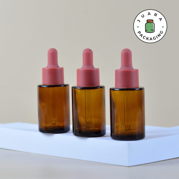 Botol Pipet Kaca Amber Tutup Merah - 30 ml - Image 4