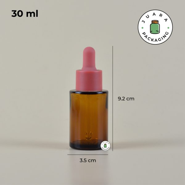 Botol Pipet Kaca Amber Tutup Merah - 30 ml - Image 5