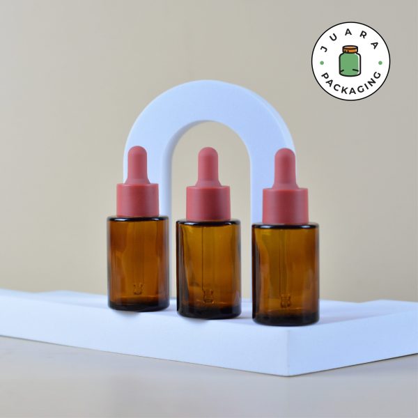 Botol Pipet Kaca Amber Tutup Merah - 30 ml - Image 2