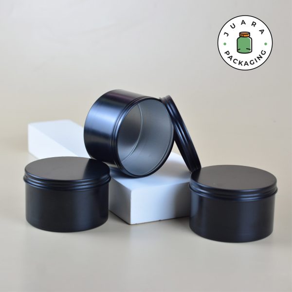 Jar Kaleng Hitam Tutup Ulir - 150 ml - Image 3