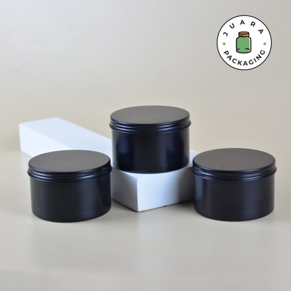 Jar Kaleng Hitam Tutup Ulir - 150 ml - Image 2