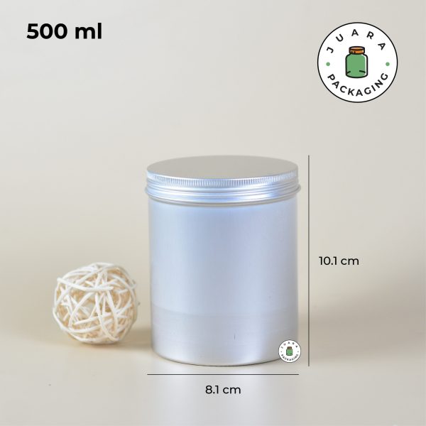 Jar Aluminium Silver - 500 ml - Image 5