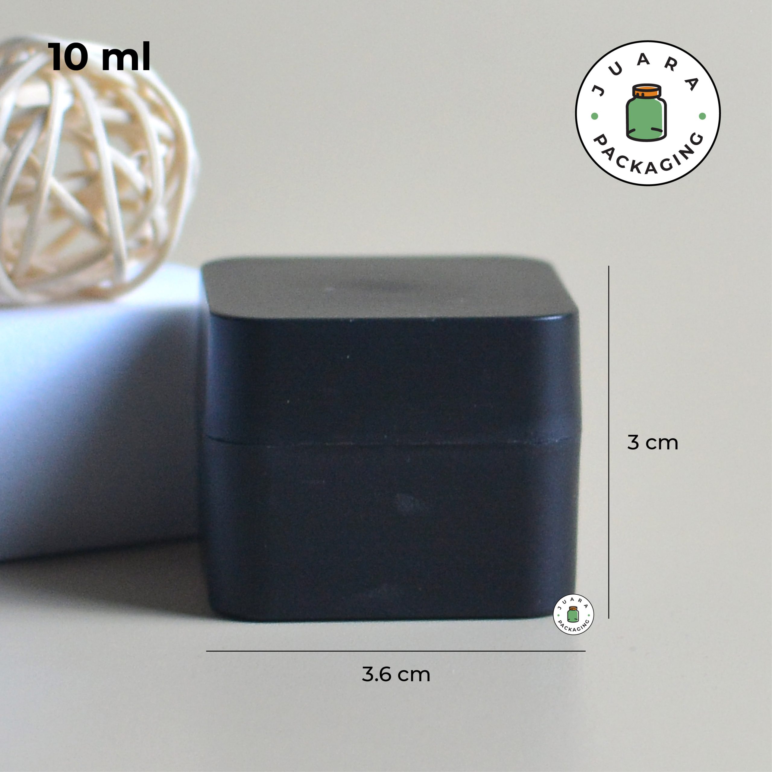 Pot Cream Plastik Hitam - 10 ml - Image 6