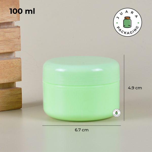 Pot Cream Plastik Hijau -  150 ml 100 ml - Image 4