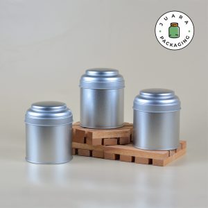 Wadah Kaleng Tutup Jamur - Silver