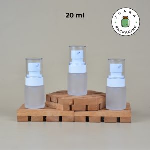 Botol Pump Kaca Frosted - 20 ml