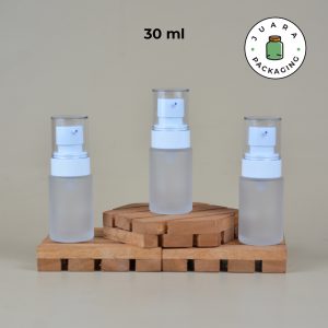 Botol Pump Kaca Frosted - 30 ml